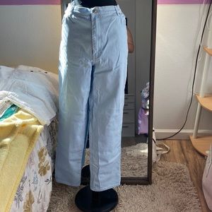 Baby blue mom jeans